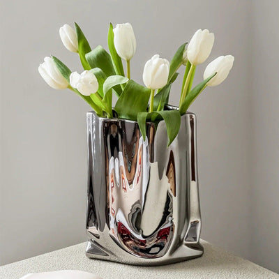 Household Light Luxury Electroplated Ceramic Vase My Store